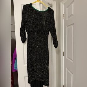 Cynthia Rowley Black Dress Gold Beaded size 6